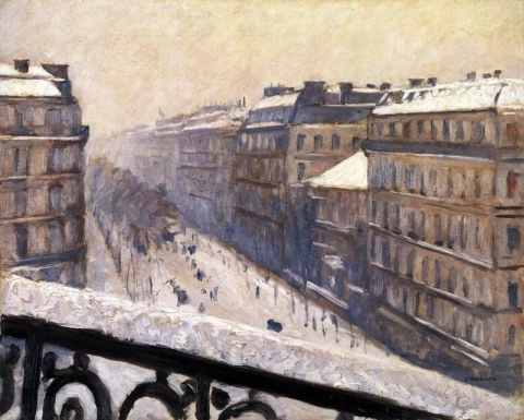 Boulevard Haussmann snøeffekt