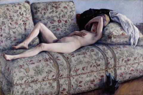 Nudo su un divano, 1880 circa