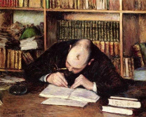 Ritratto di un uomo che scrive nel suo studio 1885