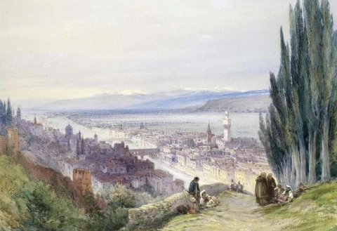 Ein Blick auf Florenz von San Miniato Al Monte 1882