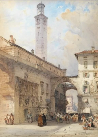 Piazza Dei Signori Verona 1881