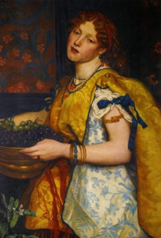 Una ragazza che porta l'uva 1862