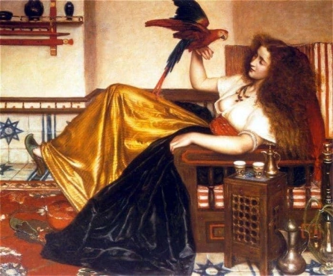 La signora del Tootni-nameh o la leggenda del pappagallo 1865 circa 1