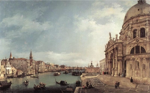 Entrance to the grand canal facing east