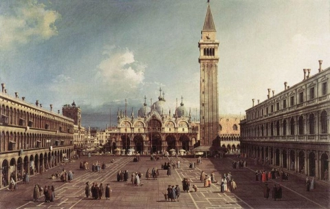 Het San Marcoplein met de basiliek