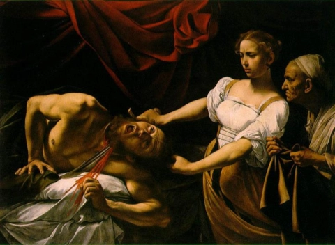Judith mestaa Holofernesin pään