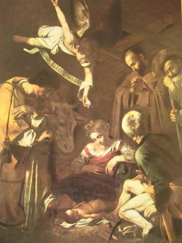 Die Geburt Christi mit dem Heiligen Franziskus und dem Heiligen Laurentius