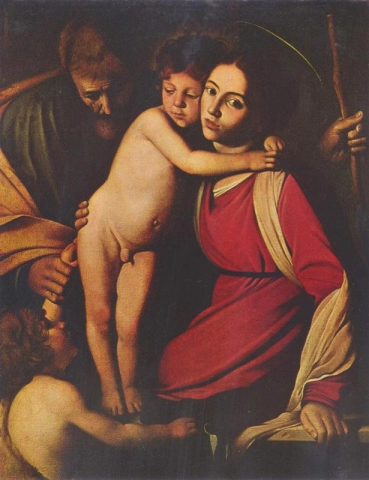 Den heliga familjen med Johannes Döparen