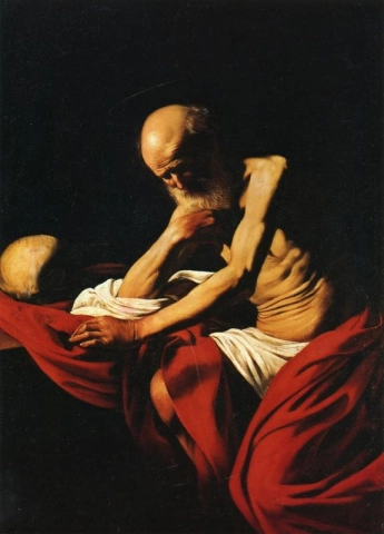 Saint Hieronymus i meditation