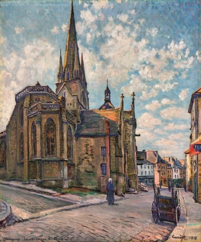 Guingampin kirkko Rue Notre-dame 1918