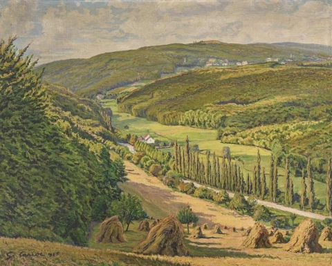 Covoni di fieno nella valle 1925
