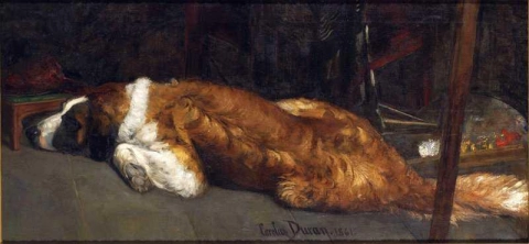 El perro de La visita al convaleciente 1861