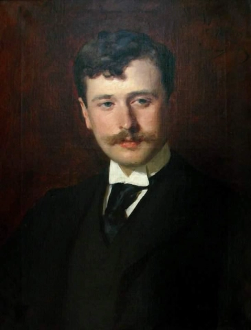 戏剧作家乔治·费多 (Georges Feydeau) 的肖像，约 1900 年