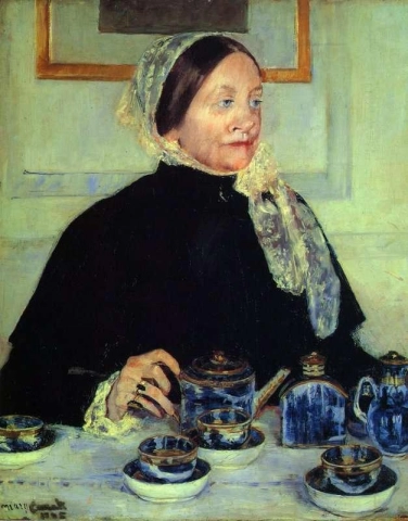 Senhora na mesa de chá 1883 85