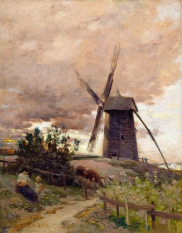 O moinho de vento provavelmente depois de 1884