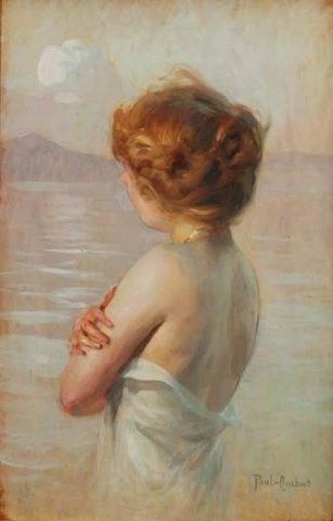 Tyttö Meren rannalla
