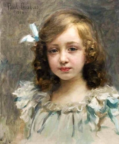 Girl With A Blue Ribbon
