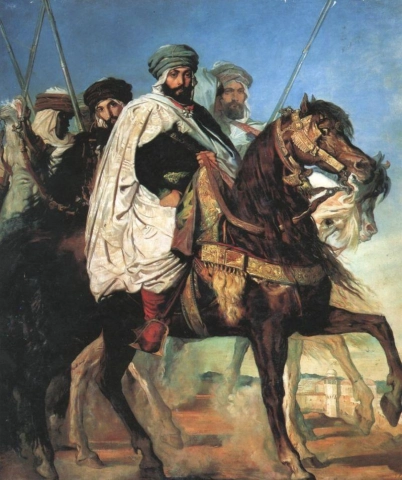 Chasseria Theodore Equestrian muotokuva Ali Ben Hametista