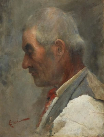 Portrait Of A Man In Profile