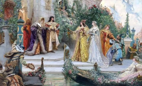 La llegada de los invitados a Venecia