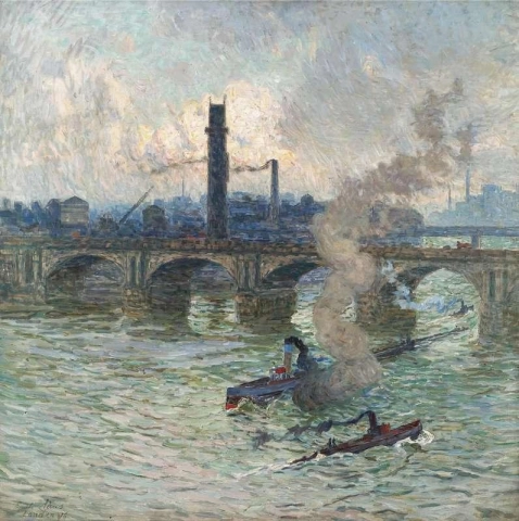 Dampfschiffe auf der Themse