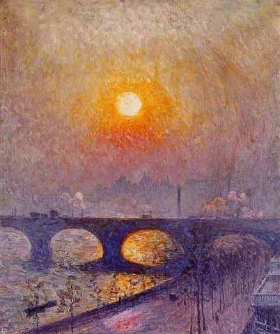 Sonnenuntergang über der Waterloo Bridge