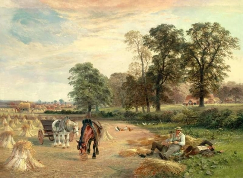En pause fra innhøstingen 1876