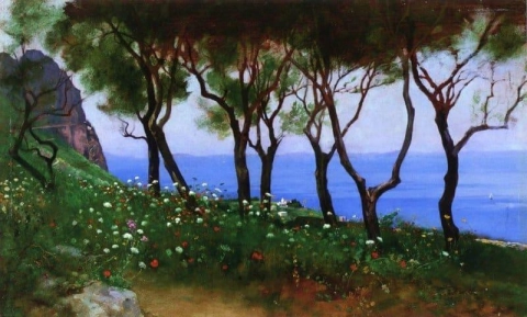 Study For Twilight And Poppies Ca. 1898