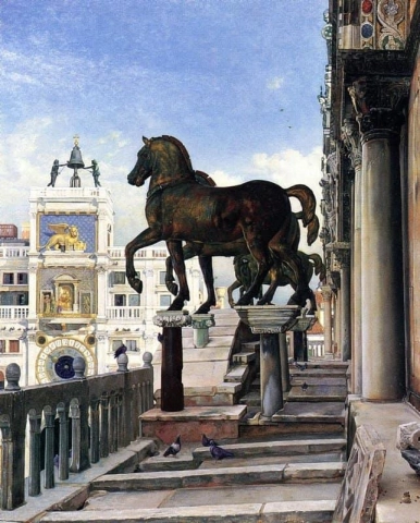 Bronsehestene i San Marco 1885