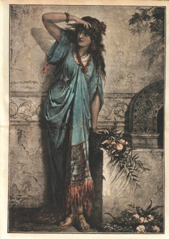 En pompeiansk blomsterjente 1886