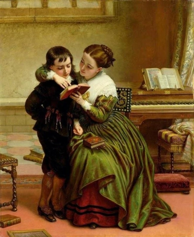 ジョージ・ハーバートとその母親 1872