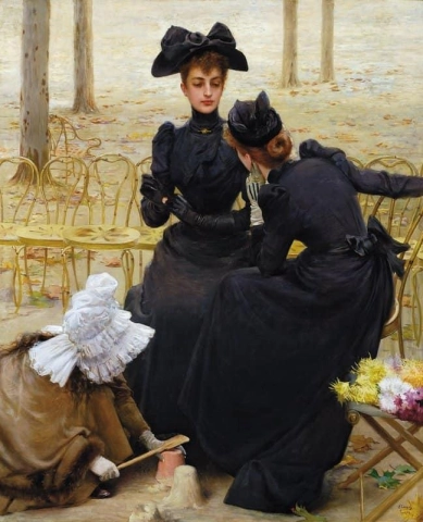 Conversación en el jardín de Luxemburgo 1892