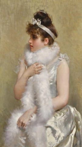 Chica de blanco 1888