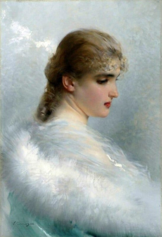 Porträtt av en ung skönhet 1888