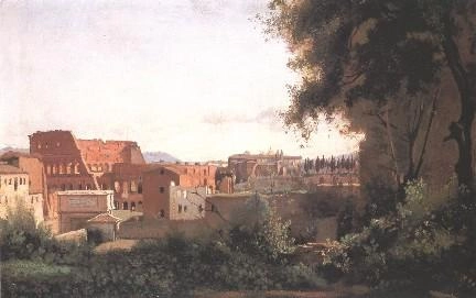 Het Colosseum gezien vanuit de Farnese-tuinen