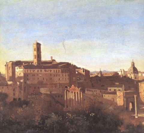 Het Forum gezien vanuit de Farnese-tuinen