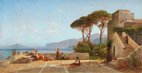 Um terraço em Capri