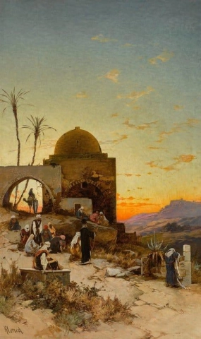 エルサレム郊外での夕方の祈り