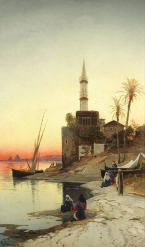 O Nilo ao pôr do sol