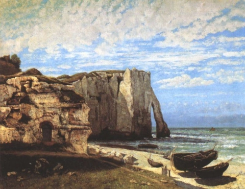 Courbet Gustave Kallio Etretatissa Myrskyn jälkeen