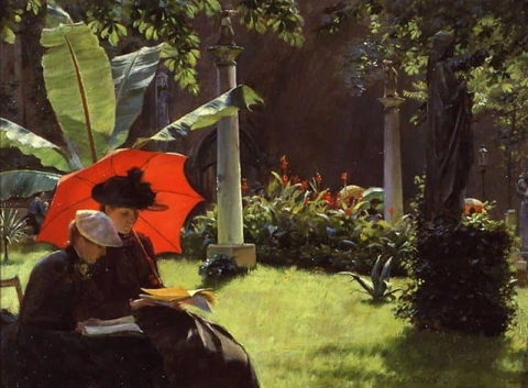 Afternoon In Cluny Garden Paris 1889