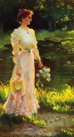 By The Lily Pond 1908