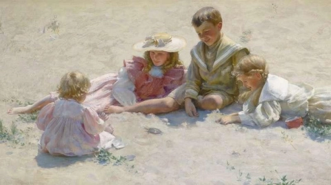 Bambini in riva al mare 1896