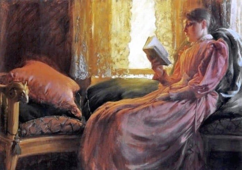Читающая девушка 1892