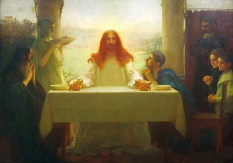 Cristo e os discípulos em Emaús 1896-97