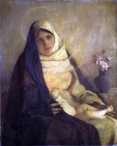 Madonna mit der Rose 1885