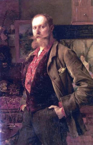古斯塔夫·库尔图瓦肖像 1884