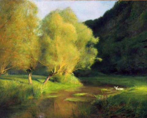 Willows By A Stream 1908