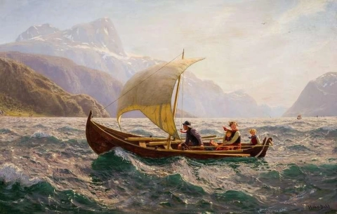 Barcos voltando para casa no oeste da Noruega