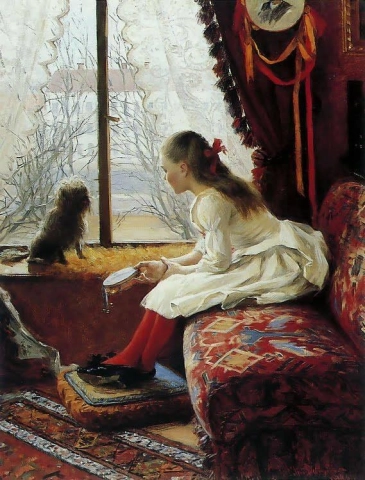 沃尔堡·雅各布森 (Walborg Jakobsson) 肖像，约 1900 年